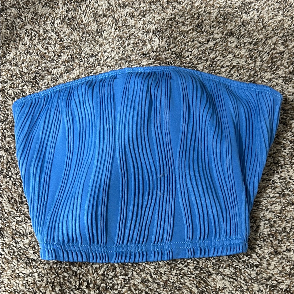 SHEIN Vibrant Blue Textured Top